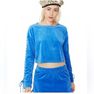 Honey Punch LICK SHOTS LACE UP SWEATSHIRT🌵🦎